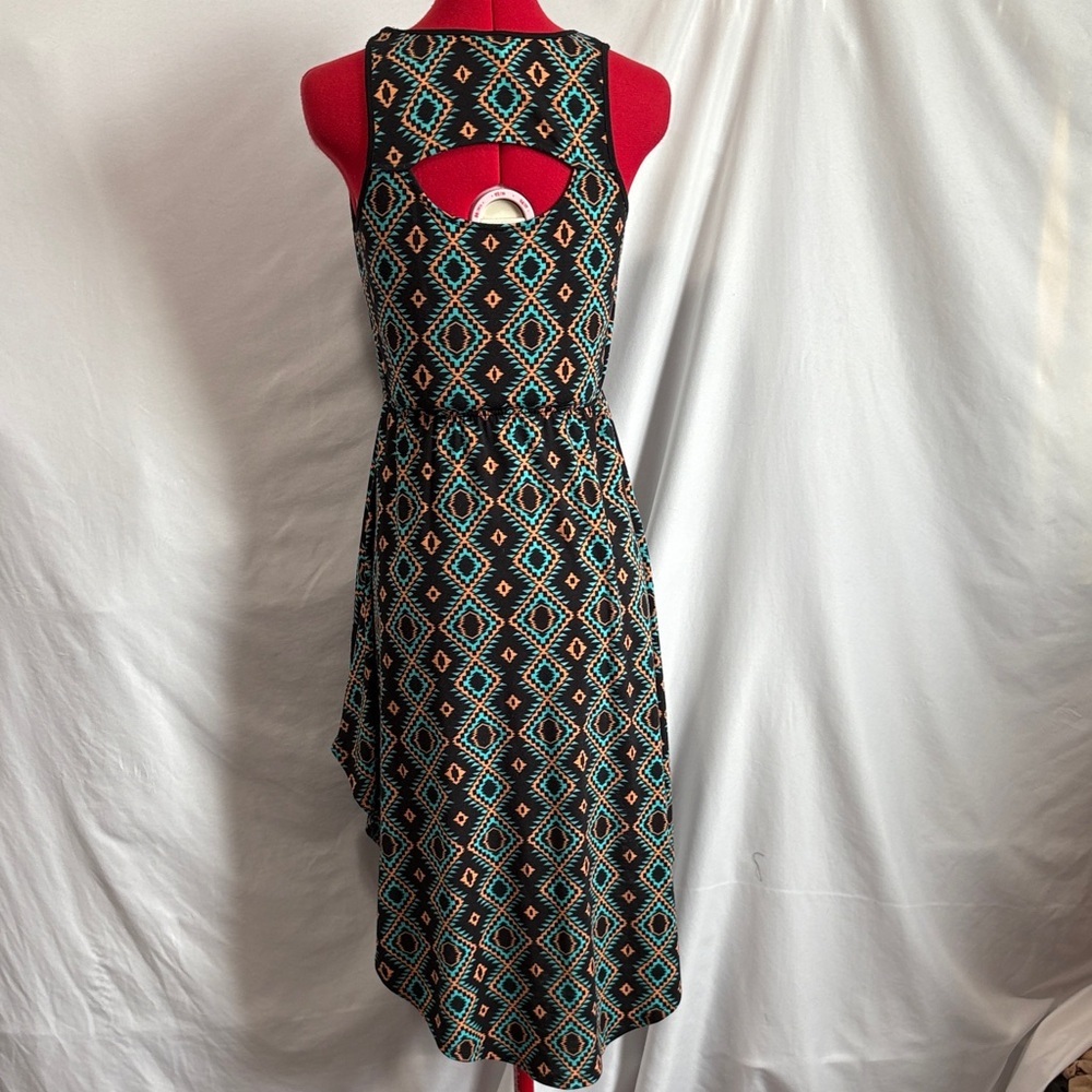 Xhilaration Black and Teal High Low Dress - Picture 5 of 7